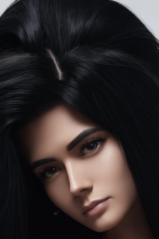 most very jet black hair,most very long hair,hair as long as rapunzel,most very lion hair,most very wolf hair,most very frizzy hair,coarse hair,most very spread hairstyle,thick hair,fluffy hair,most very heavy weight hair,womans hair is covering all right ...