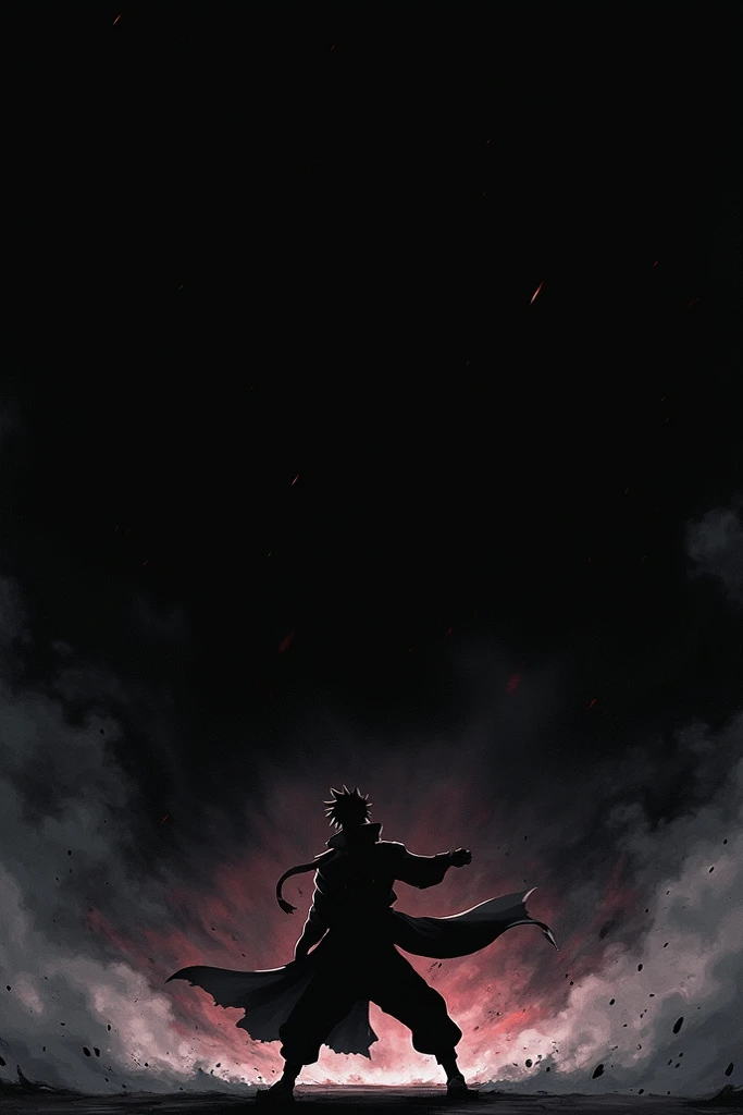 Obito fighting moment, and black background 