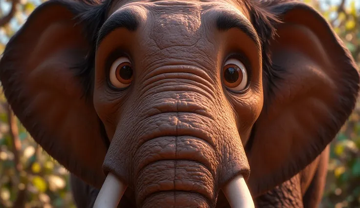  Close-up of the Elephants Face