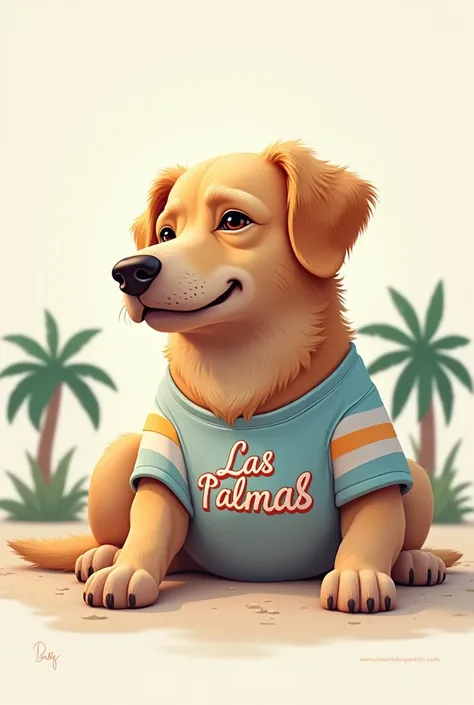 Chill dog meme with the Las Palmas t-shirt