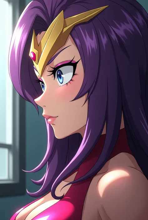 Mt.lady,my hero academia,side view,curious face,Mount lady