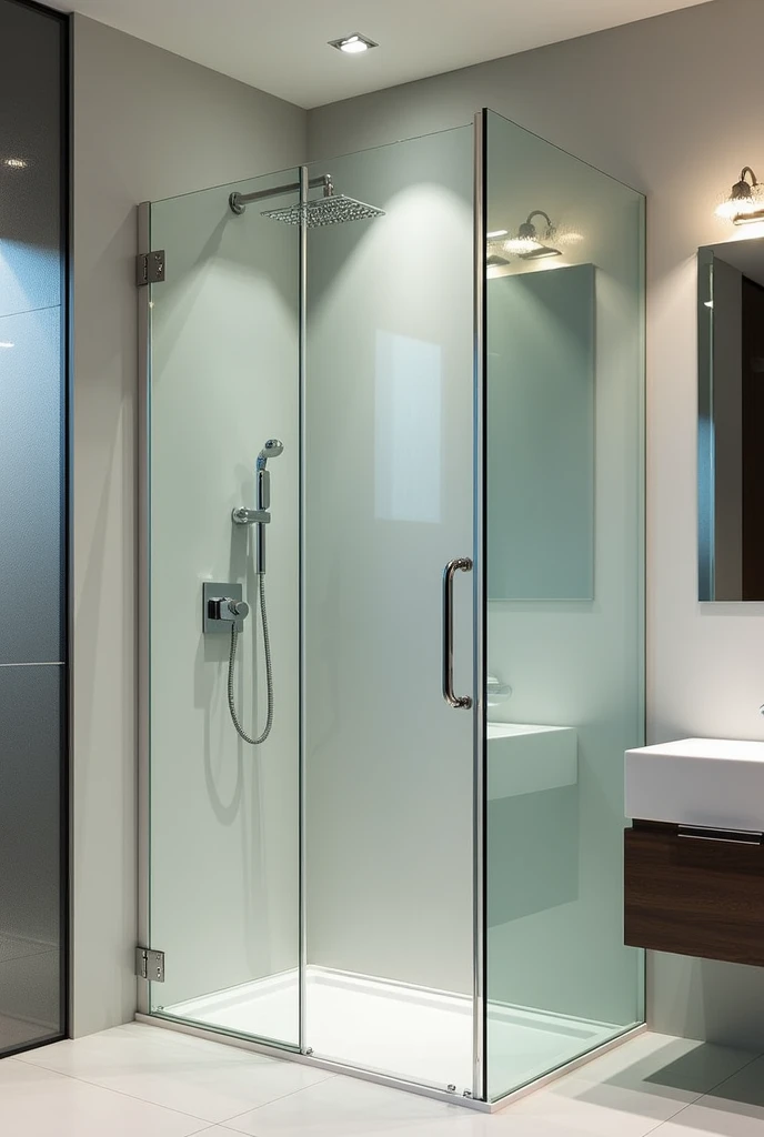  Glass shower screens, without tray 