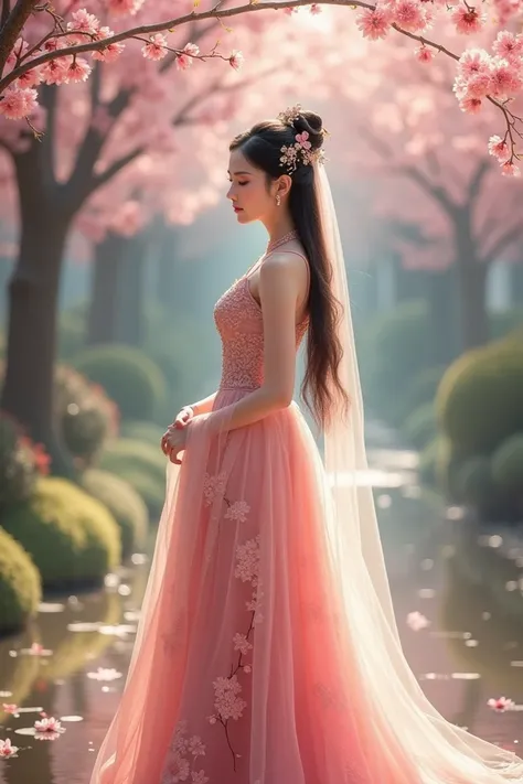 CHINESE GIRL WEARING WEDDING DRESS