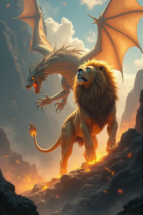 Lion and dragon 
