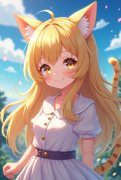 Anime Blonde Cat Girl