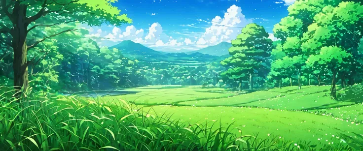 an instagram post with a picture of a forest and a fence in the background, anime nature wallpap, anime nature, anime landscape, scenery artwork, scenery art detailed, anime landscape wallpaper, anime scenery, anime countryside landscape, beautiful anime s...