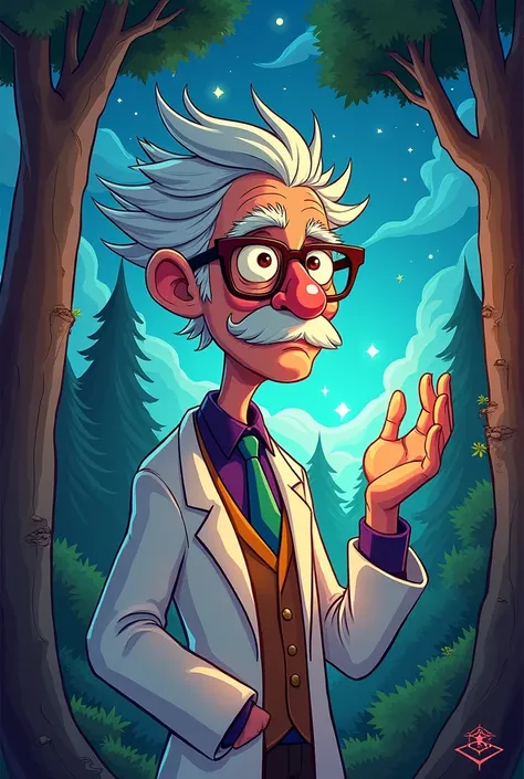 Dr. Bright in the style of Gravity Falls