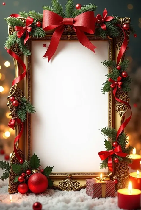  Christmas frame with writing: CONGRATULATIONS on top 