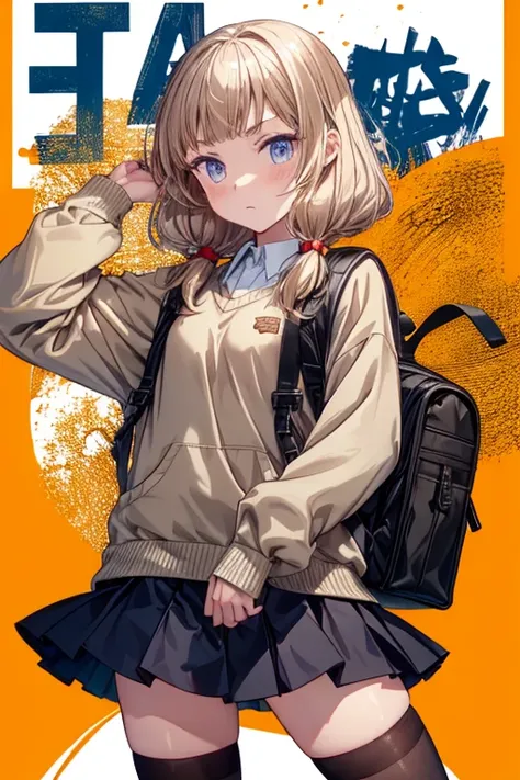 Prompt: Prompt: {(masterpiece), best quality, expressive eyes, perfect face, detailed guns, angry look, 1girl, (Chinese teen),backpack , ((Ak-47)), low ready, schoolgirl, school uniform, long brown hair, brown sweater, knee high socks, empty eyes, blood on...