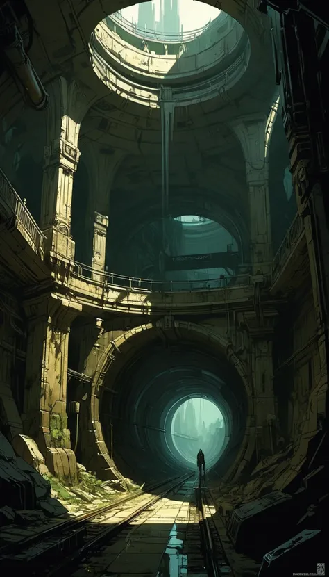  Underground Location , by Pascal Blanche.
 best quality,   Masterpiece ,  complex details,  ultra detail