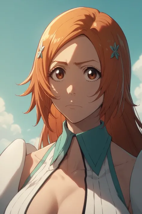   1 girl , Orihime Inoue,Chest, 大きなChest, Anime,   Masterpiece ,  Look at you, 