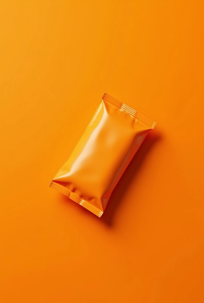 Create a cookie package with nothing written only in the color orange png