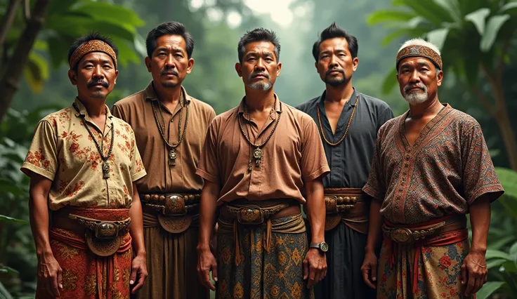 Men in traditional Indonesian dress