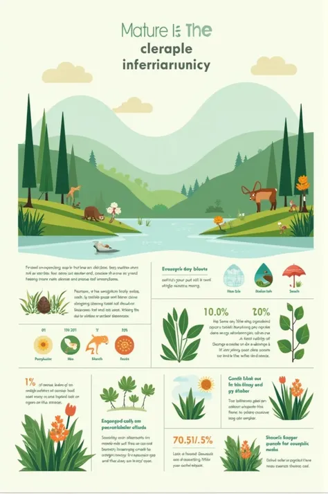 Create an infographic expository text about a simple environment