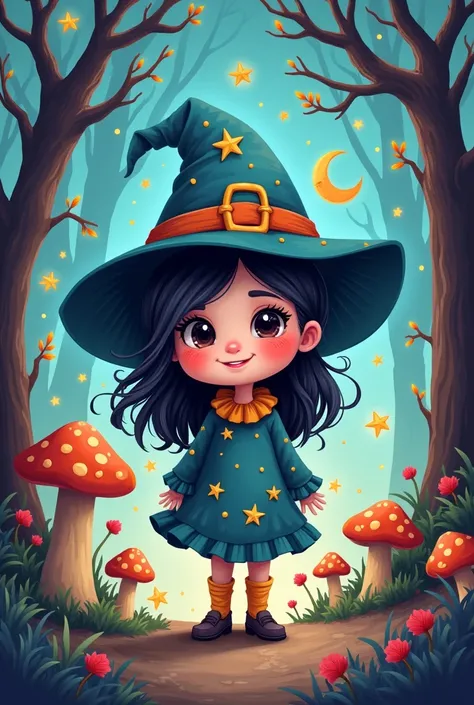 
Cute witch illustration