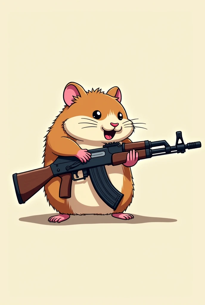 Hamster qui tient une AK47