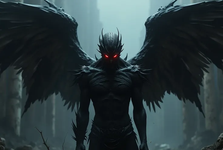 Dark Red-Eyed Black Angel