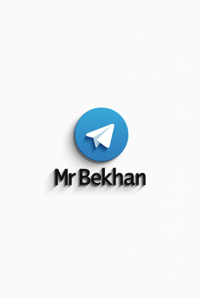 
On the white background and foreground, "Mr.bekhan -blog-" is written in shadow and lettering, and "Channel" is written above the telegram logo.