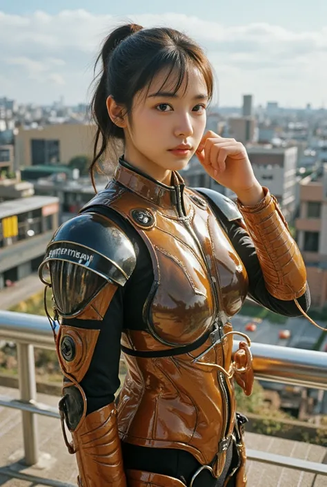 (high resolution,masterpiece,best quality,extremely detailed CG,),(japanese femal soldier), photorealistic,  amazing fine details, all intricate, gloss and shiny,awesome many layers, 8k, ultimately realistic face, villainess, (fusion of cockroach and lady:...