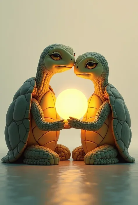 On est un couple qui se fait nommé tortue et lumière. Peux tu me dessiner une représentation du couple
Peut être une tortue qui tient aux creux de ses pattes une lumière.