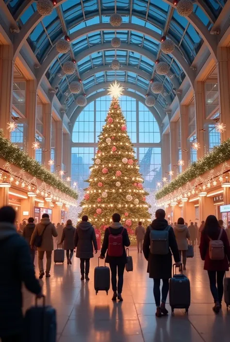 Christmas airport