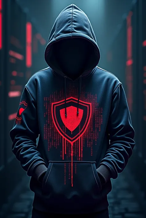 Make a small logo for hoodie and make the design for hacker . Use hacking tool like nmap , metasploit, sqlmap etc . And yes add the original logo of every hacking tools