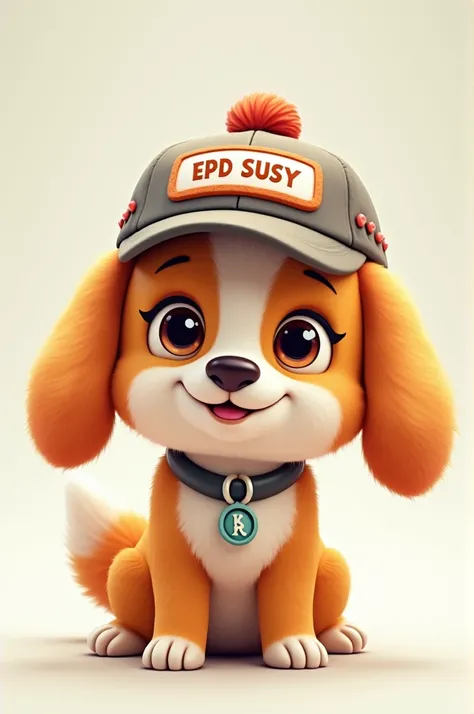 Make me a dog that says EPD Susy on the top 