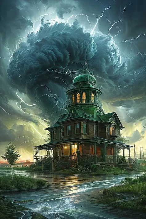 strong Tornado Storm, by Otto Pilny.
best quality, masterpiece, intricate details, ultra-detailed