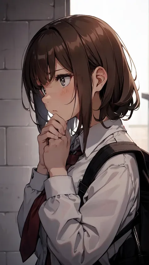 1girl, medium breasts,school uniform,face close-up,
brown hair,black eyes,profile,best quality,Hold your nose with your hands , smelling a foul-smelling smell
grumpy, Contempt, despair, Gloomy face, Patience face, Disgust, 