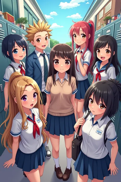 School anime style cover
