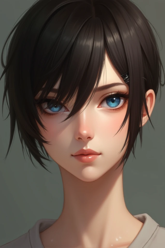 ((best quality)), ((masterpiece)), (detailed), perfect face, woman, short hair, blue eyes