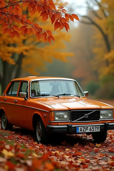 Volvo 745 in orange leaf