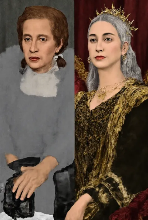 poor woman who became a queen
photo of her side by side 
being poor and then being queen