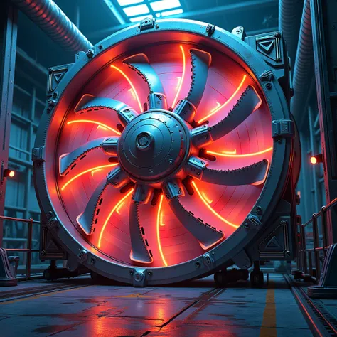 A huge colorfull ventilator 