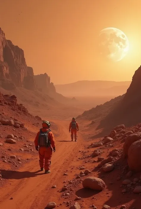 générer moi une image de la planète mars en mode debut dune nouvelle qui construisent une nouvelle vie 
montre la colonie et les gens qui construisent met en avant les différent métiers (Builders, Administrators, Entertainers, Scientists, Caterers)