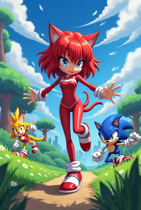 You have Ranma Saotome girl but if she were in the universe of Sonic the hedgehog