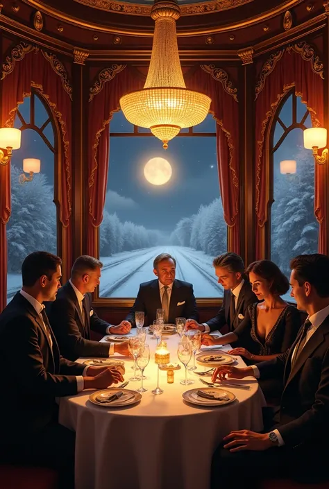 Entering a chic restaurant in the theme of the Orient Express 