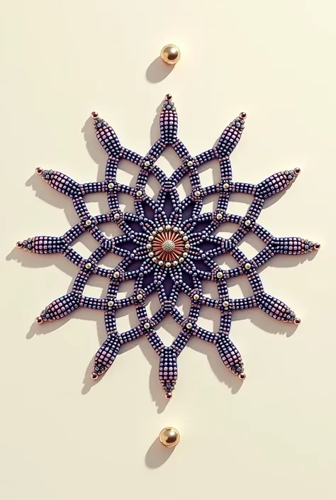 Miyuki 12-pointed star bead pattern

