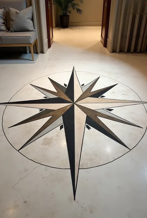 MODERN COMPASS DESIGN FOR FLOOR