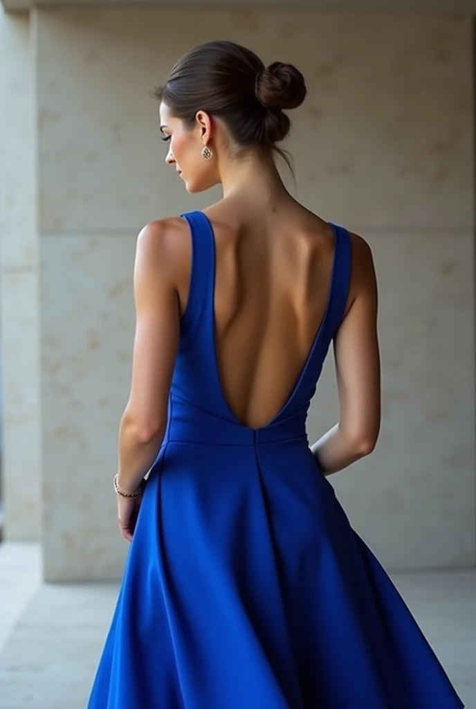 Make a royal blue tank top showing the back