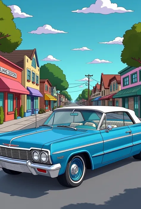 Impala 1964 color blue ceiling white The Simpsons