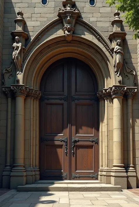 Entrance portal of a medieval library 