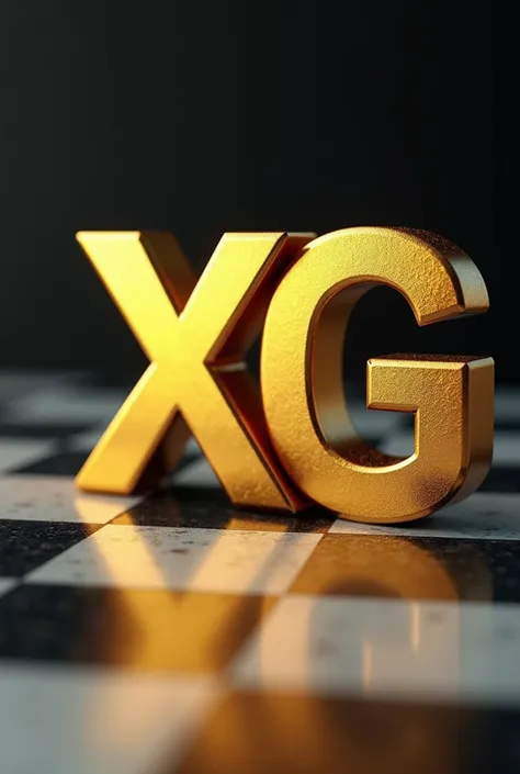 X and G letters in gold with a chess background