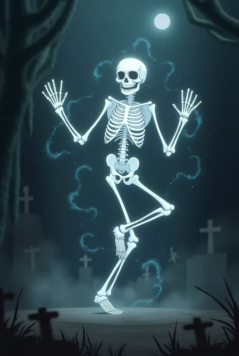 White skeleton dance 