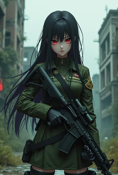 Kurumi Tokisaki military chornobyl ar15