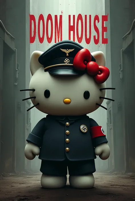 Hello Kitty Nazi with the logo written Doom House 