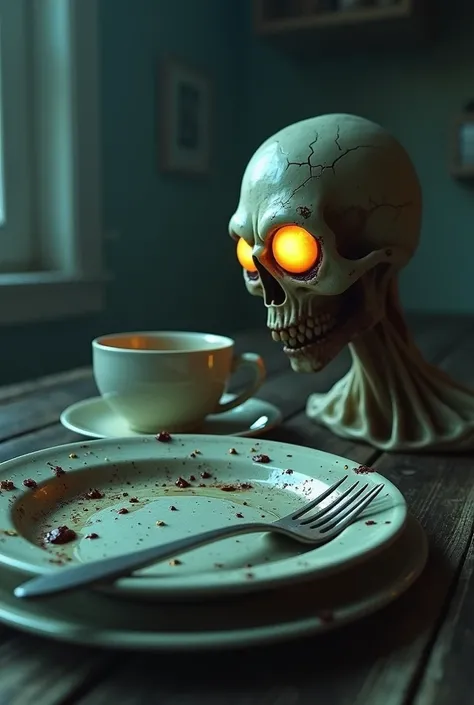  anatomy,  8k ultra hd zombie dishes that wake up because they are dirty in the kitchen cups with zombie eyes,  zombie forks , zombie plates 