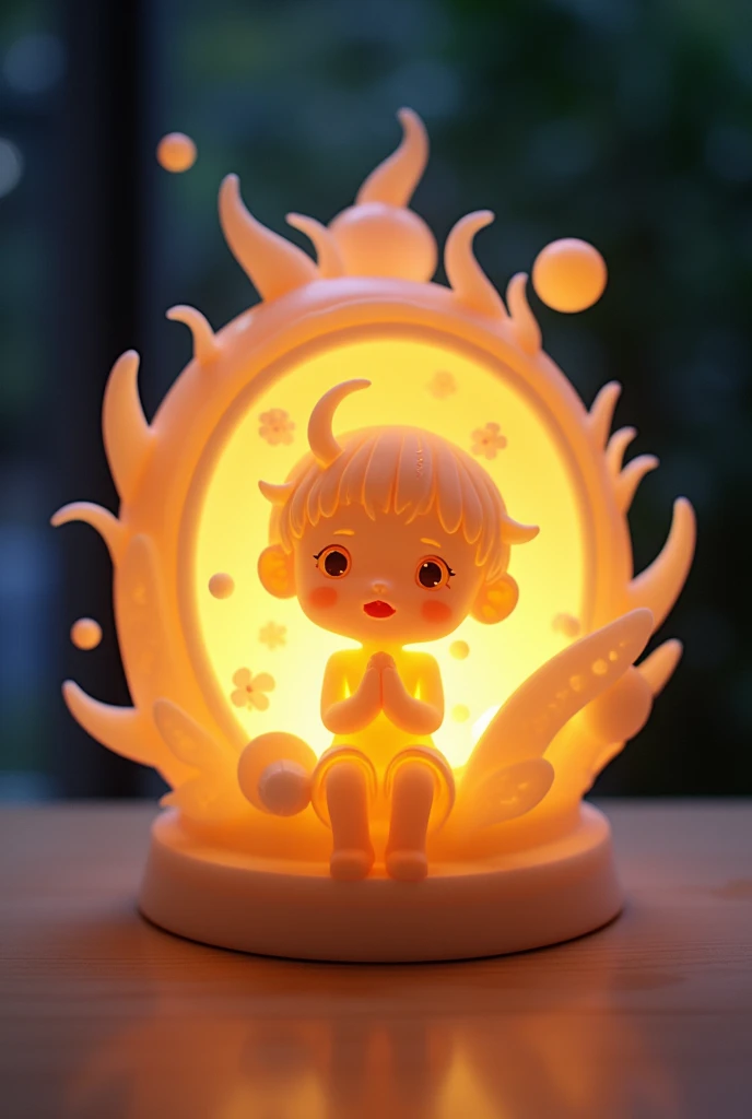 Create an anime-themed lamp model to print in 3D