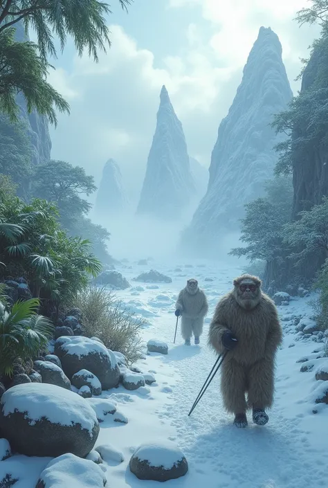 Bali caught in a blizzard, ice age