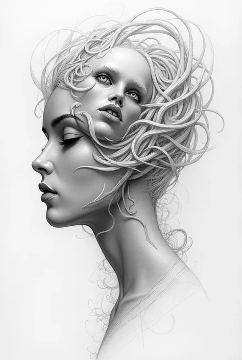 impressive drawings creative pencil weird art sketches Yab-Yum